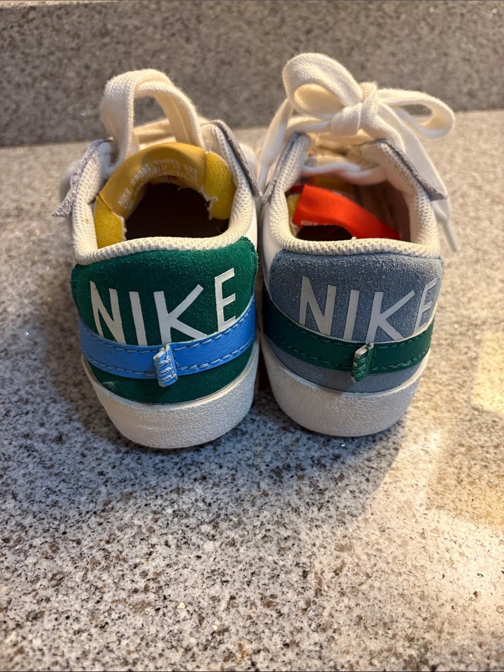 Women's Nike White Sneakers with multi color accents